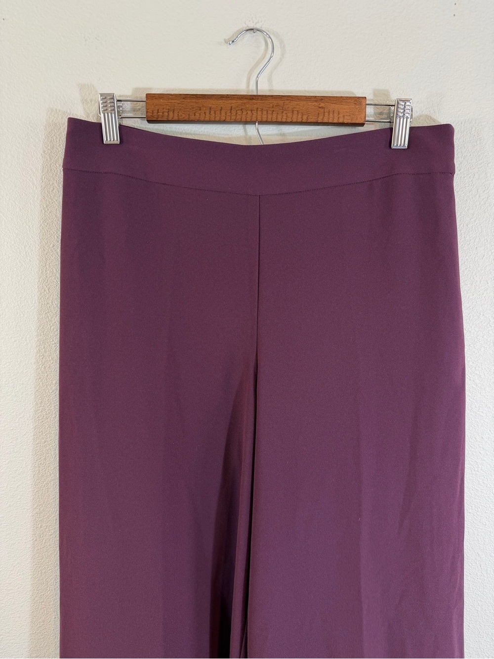Ann Taylor Plum Wide-Leg Pull-On Pants - Picture 2 of 11